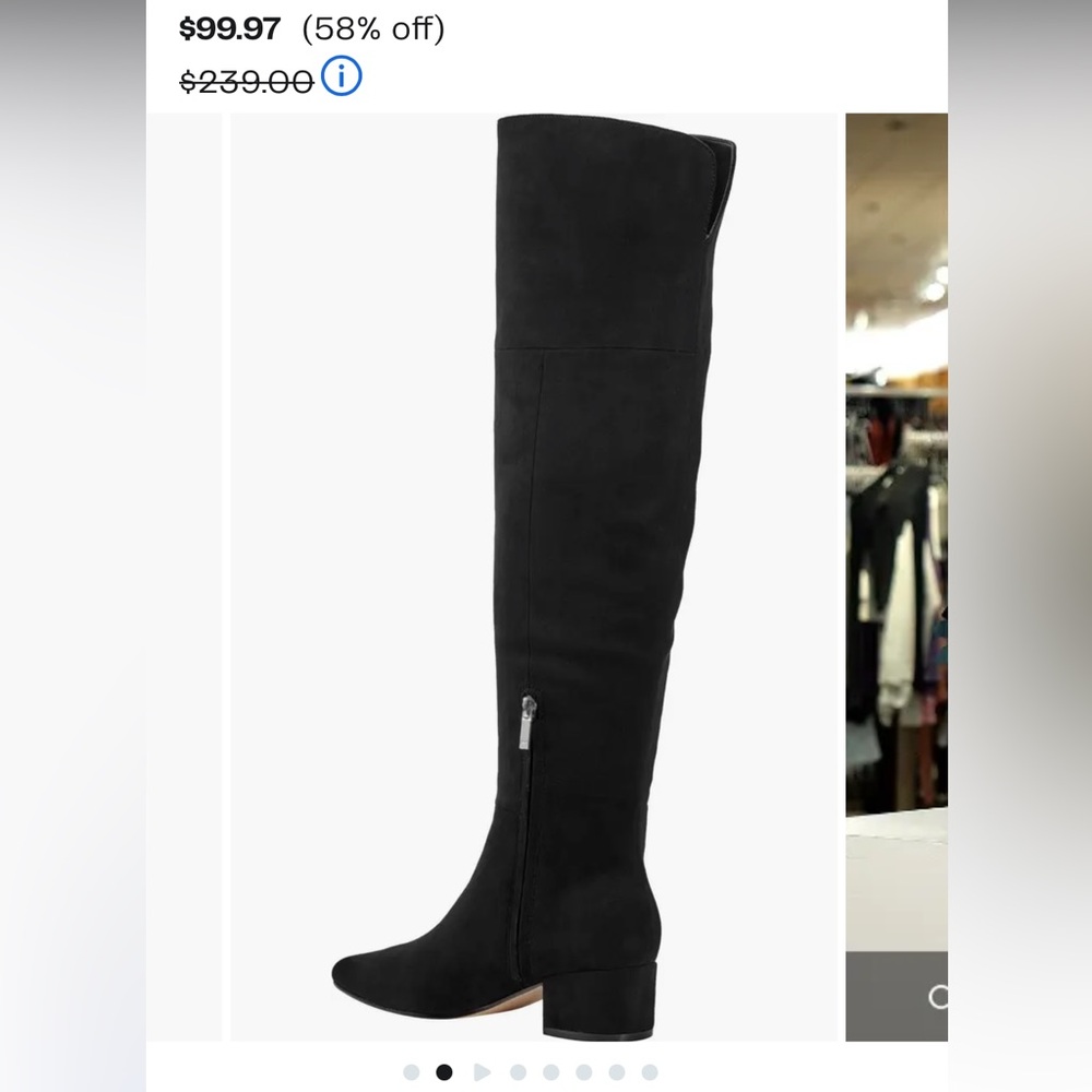 Elegant New in box Marc Fisher Black Women's Over the Knee-High Boots - Picture 5 of 12